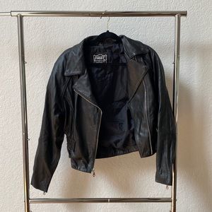 Vintage 90s genuine leather moto jacket